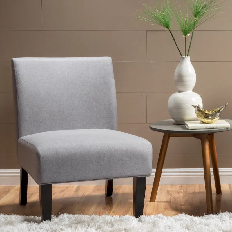 Fabric Slipper Accent Chair - Single Seat