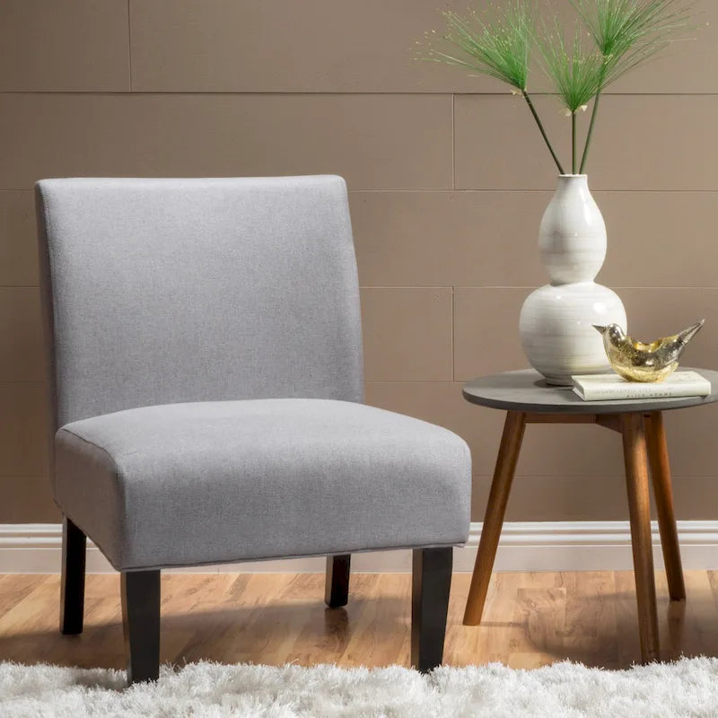 Fabric Slipper Accent Chair - Single Seat