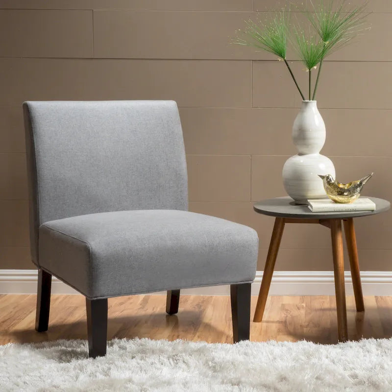 Fabric Slipper Accent Chair - Single Seat