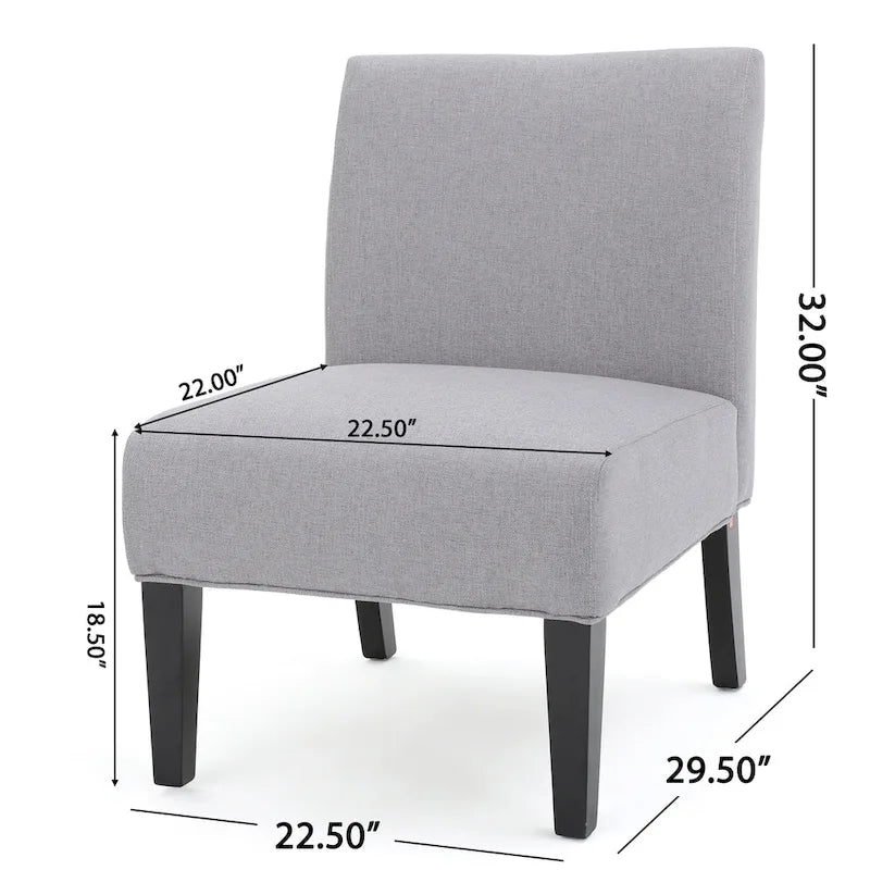 Fabric Slipper Accent Chair - Single Seat