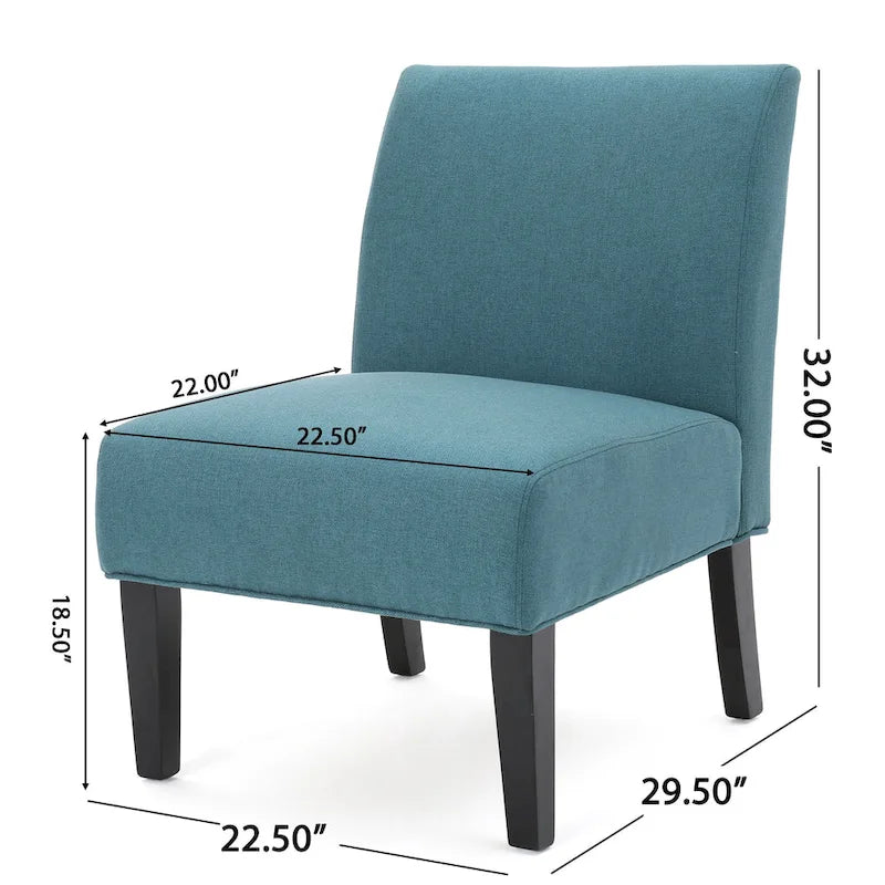 Fabric Slipper Accent Chair - Single Seat
