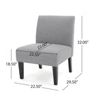 Fabric Slipper Accent Chair - Single Seat
