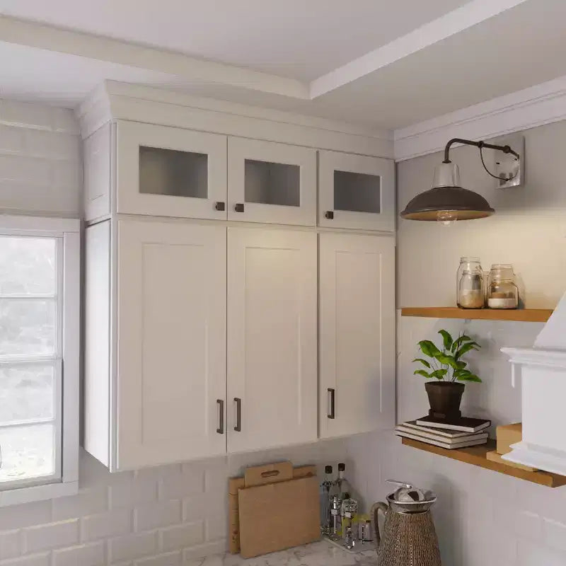 HOMLUX Easy-DIY Shaker White Ready to Assemble Wall Kitchen Cabinet