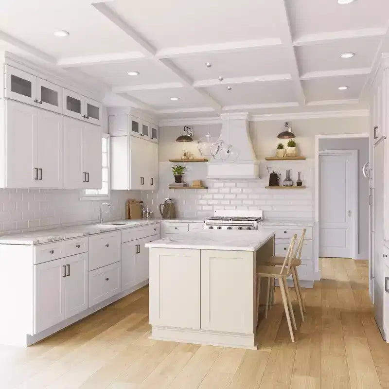 HOMLUX Easy-DIY Shaker White Ready to Assemble Wall Kitchen Cabinet