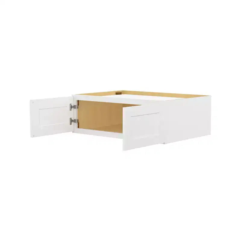 Pensile da cucina per frigorifero HOMLUX Easy-DIY, 91,4 cm L x 61 cm P, bianco shaker, pronto da montare, con 2 ante