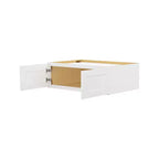 Pensile da cucina per frigorifero HOMLUX Easy-DIY, 91,4 cm L x 61 cm P, bianco shaker, pronto da montare, con 2 ante
