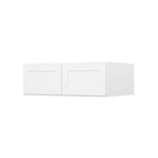Pensile da cucina per frigorifero HOMLUX Easy-DIY, 91,4 cm L x 61 cm P, bianco shaker, pronto da montare, con 2 ante