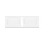 Pensile da cucina per frigorifero HOMLUX Easy-DIY, 91,4 cm L x 61 cm P, bianco shaker, pronto da montare, con 2 ante