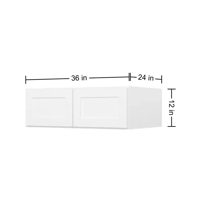 Pensile da cucina per frigorifero HOMLUX Easy-DIY, 91,4 cm L x 61 cm P, bianco shaker, pronto da montare, con 2 ante