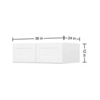 Pensile da cucina per frigorifero HOMLUX Easy-DIY, 91,4 cm L x 61 cm P, bianco shaker, pronto da montare, con 2 ante