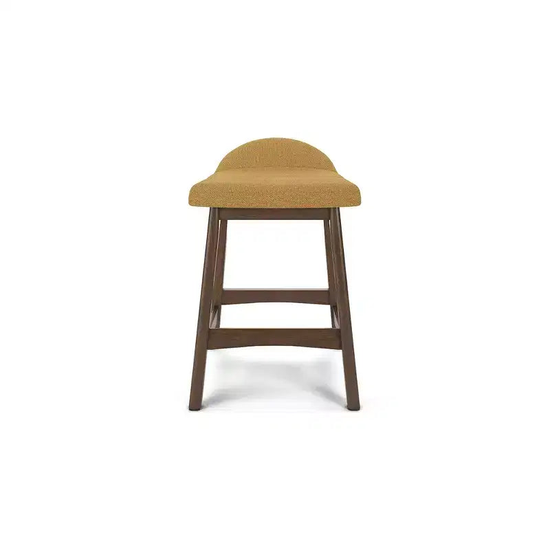 Signature Design by Ashley Lyncott Sgabello da bar imbottito altezza bancone con cuscino in schiuma, set da 2, senape