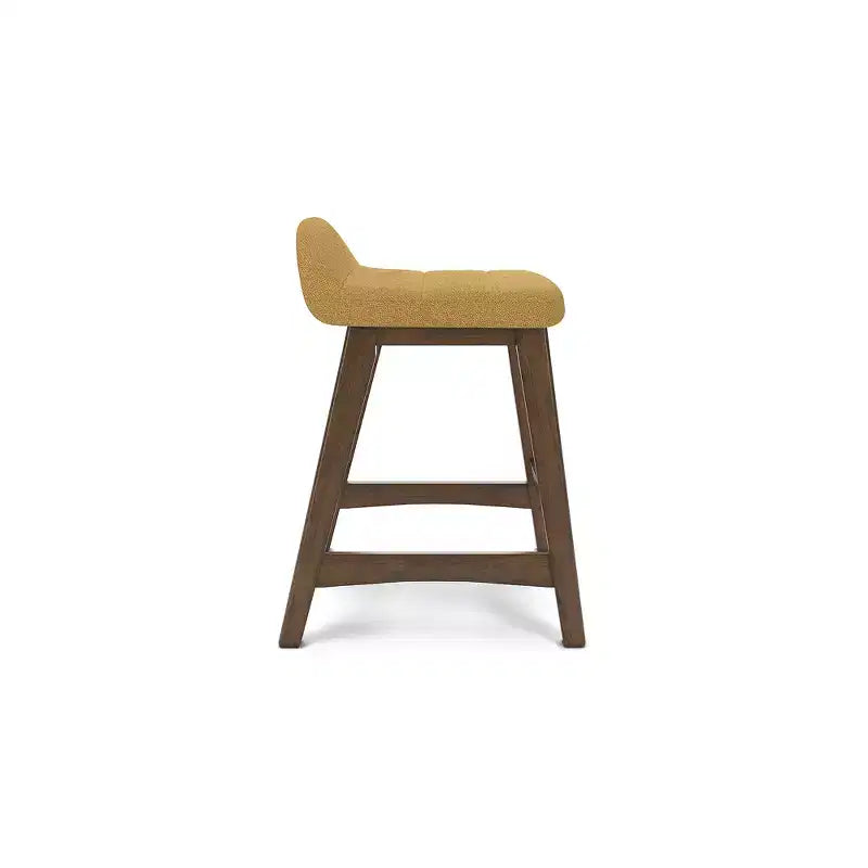 Signature Design by Ashley Lyncott Sgabello da bar imbottito altezza bancone con cuscino in schiuma, set da 2, senape