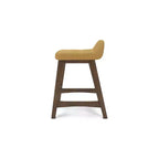 Signature Design by Ashley Lyncott Sgabello da bar imbottito altezza bancone con cuscino in schiuma, set da 2, senape