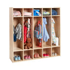 ECR4Kids Streamline 5-Section Coat Locker with Cubby Storage, Classroom Furniture