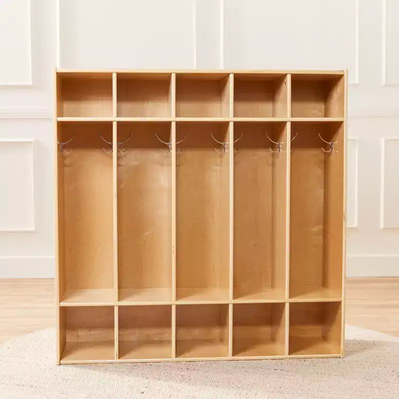ECR4Kids Streamline 5-Section Coat Locker with Cubby Storage, Classroom Furniture