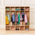 ECR4Kids Streamline 5-Section Coat Locker with Cubby Storage, Classroom Furniture