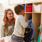 ECR4Kids Streamline 5-Section Coat Locker with Cubby Storage, Classroom Furniture