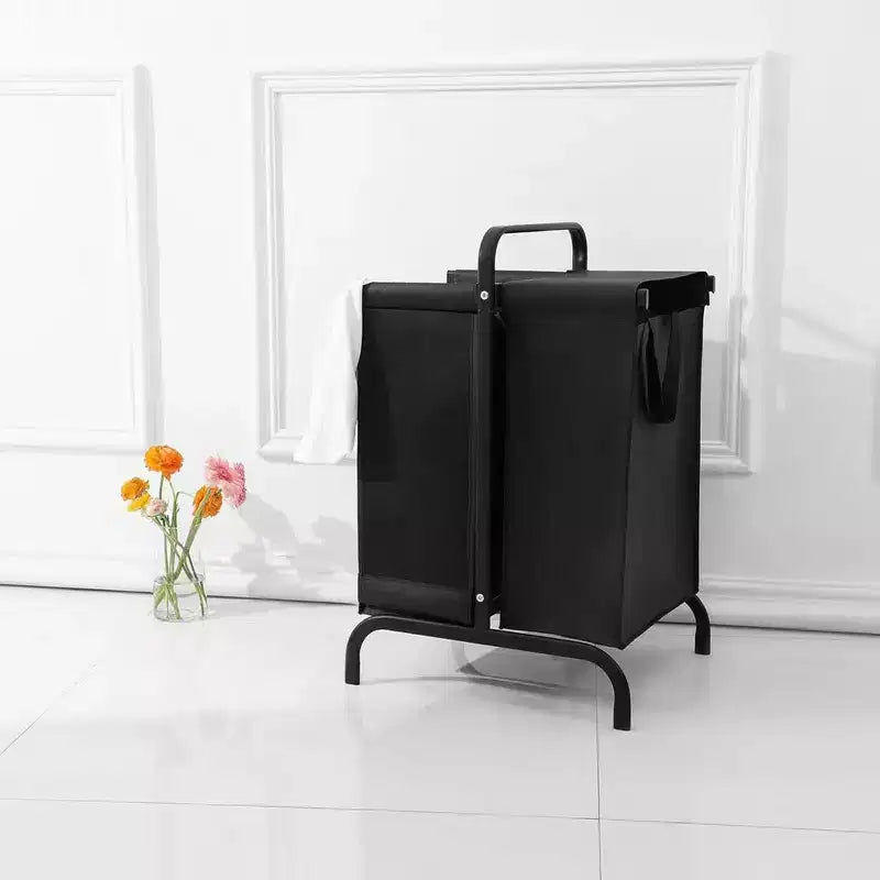Cesto portabiancheria con coperchio, cesto portabiancheria da 110 litri con 2 sacche rimovibili, cesto per vestiti sporchi a 2 scomparti per lavanderia, armadio, bagno