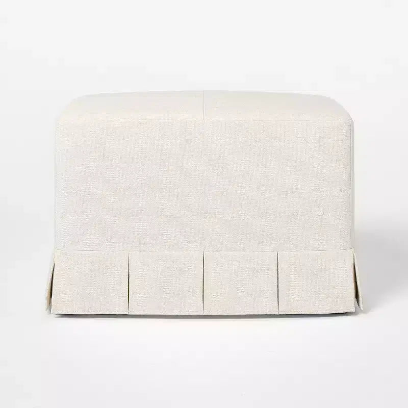 Box Pleat Upholstered Ottoman - Threshold designed with Studio McGee