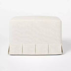 Box Pleat Upholstered Ottoman - Threshold designed with Studio McGee