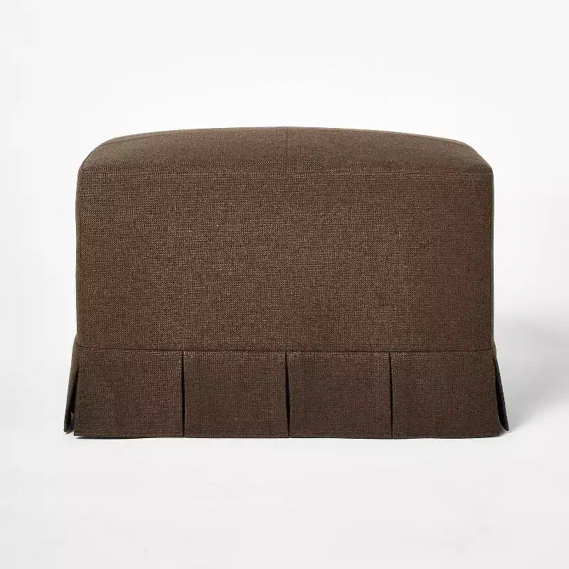 Box Pleat Upholstered Ottoman - Threshold designed with Studio McGee