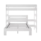 Plank+Beam Solid Wood Farmhouse Twin over Queen L-Shaped Bunk Bed Bed for Adults