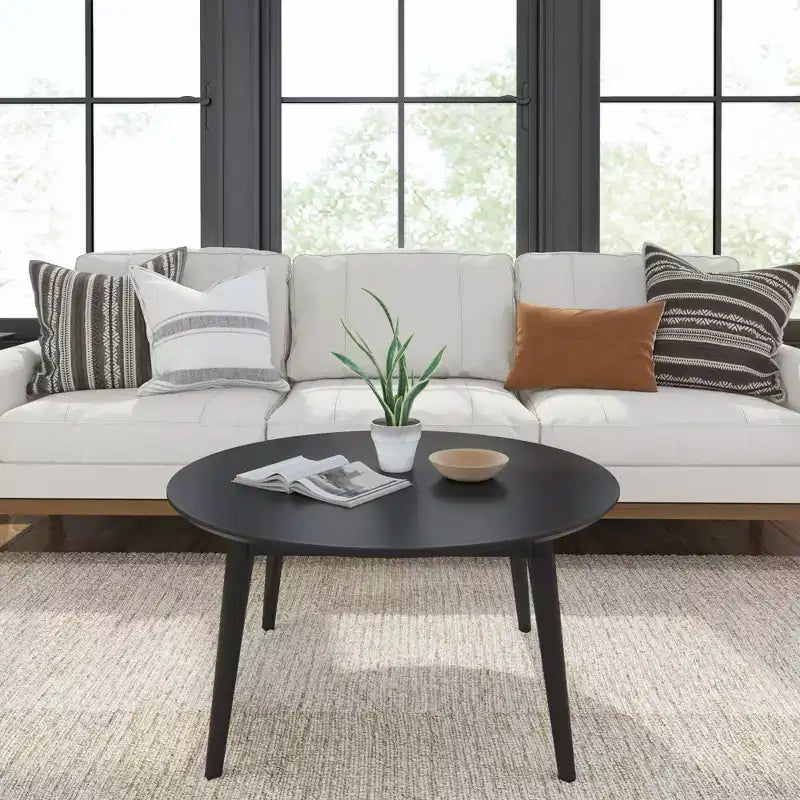 Plank+Beam Solid Wood Mid Century Modern Coffee Table, 36 Coffee Tables for Living Room