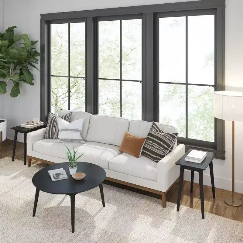 Plank+Beam Solid Wood Mid Century Modern Coffee Table, 36 Coffee Tables for Living Room
