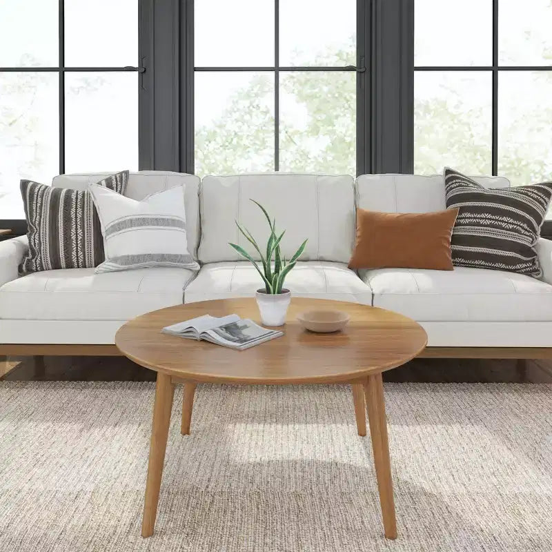Plank+Beam Solid Wood Mid Century Modern Coffee Table, 36 Coffee Tables for Living Room