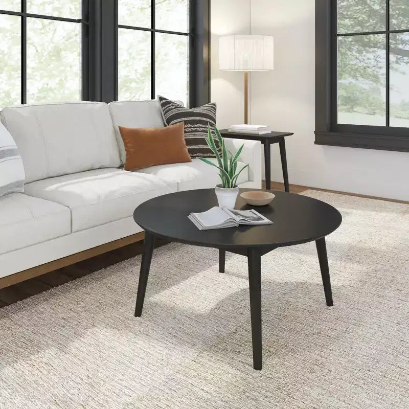 Plank+Beam Solid Wood Mid Century Modern Coffee Table, 36 Coffee Tables for Living Room