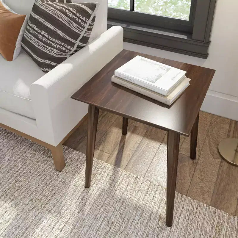 Plank+Beam Tavolino rettangolare 20 Mid-Century Modern, in legno massello, per soggiorno