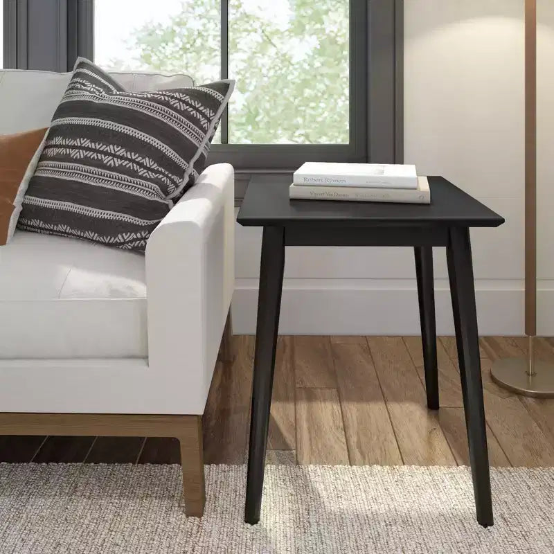 Plank+Beam 20 Mid Century Modern Rectangular Side Table, Solid Wood End Table for Living Room