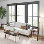 Plank+Beam Tavolino rettangolare 20 Mid-Century Modern, in legno massello, per soggiorno