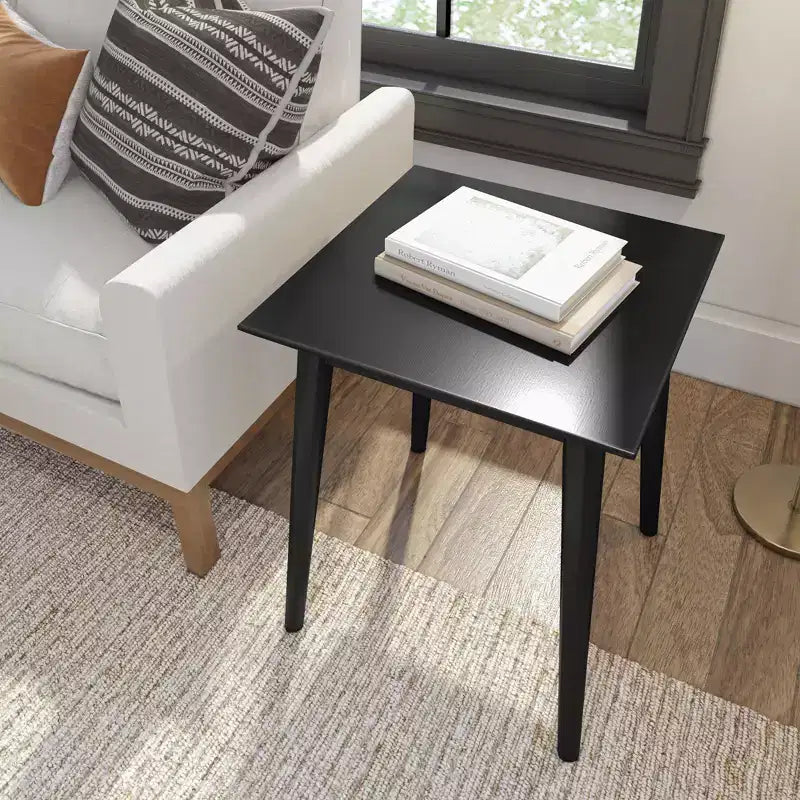 Plank+Beam 20 Mid Century Modern Rectangular Side Table, Solid Wood End Table for Living Room