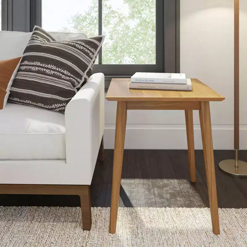 Plank+Beam Tavolino rettangolare 20 Mid-Century Modern, in legno massello, per soggiorno