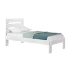 Struttura letto matrimoniale Plank+Beam Farmhouse con testiera a doghe, letto a piattaforma in legno massello