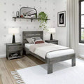 Struttura letto matrimoniale Plank+Beam Farmhouse con testiera a doghe, letto a piattaforma in legno massello