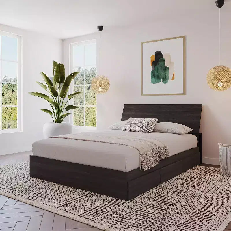 Nexera Full Avenue Lateral Storage Headboard