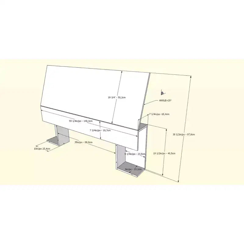 Nexera Full Avenue Lateral Storage Headboard
