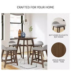 Signature Design by Ashley Lyncott Counter Height Upholstered Barstool with Foam Cushion, Set of 2, Light Gray