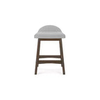 Signature Design by Ashley Lyncott Counter Height Upholstered Barstool with Foam Cushion, Set of 2, Light Gray