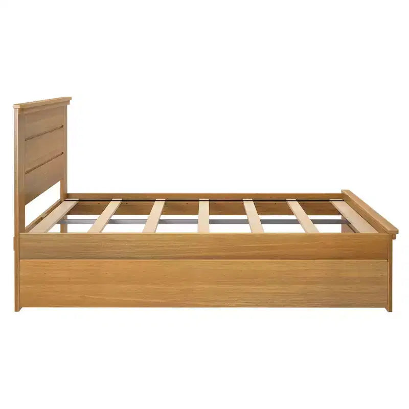 Plank+Beam Solid Wood Farmhouse Full Bed with Panel Headboard with Trundle