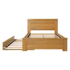 Plank+Beam Solid Wood Farmhouse Full Bed with Panel Headboard with Trundle