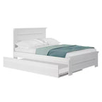 Plank+Beam Solid Wood Farmhouse Full Bed with Panel Headboard with Trundle