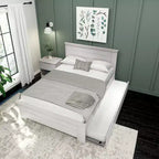 Plank+Beam Solid Wood Farmhouse Full Bed with Panel Headboard with Trundle