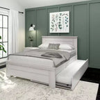 Plank+Beam Solid Wood Farmhouse Full Bed with Panel Headboard with Trundle
