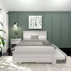 Plank+Beam Solid Wood Farmhouse Full Bed with Panel Headboard with Trundle