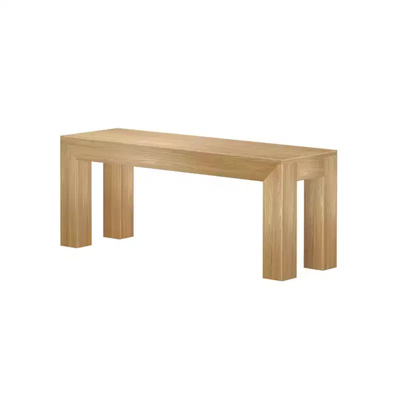 Plank+Beam Modern Dining Bench, Solid Wood Bench for Dining Table, 49