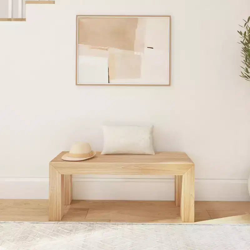 Plank+Beam Modern Dining Bench, Solid Wood Bench for Dining Table, 49