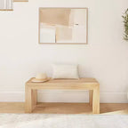 Plank+Beam Modern Dining Bench, Solid Wood Bench for Dining Table, 49